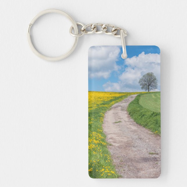 Dirt Road and Tree Keychain (Front)
