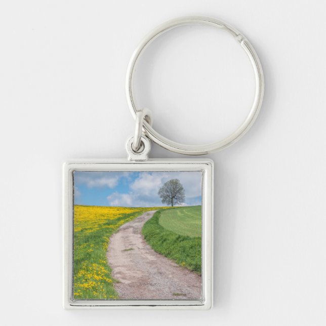 Dirt Road and Tree Keychain (Front)