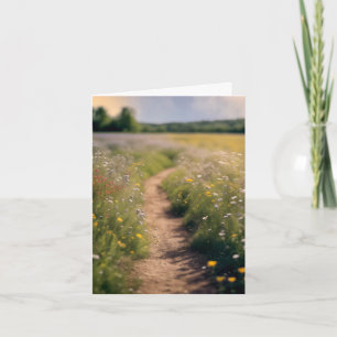 Dirt Road Dans Fleur sauvage Meadow