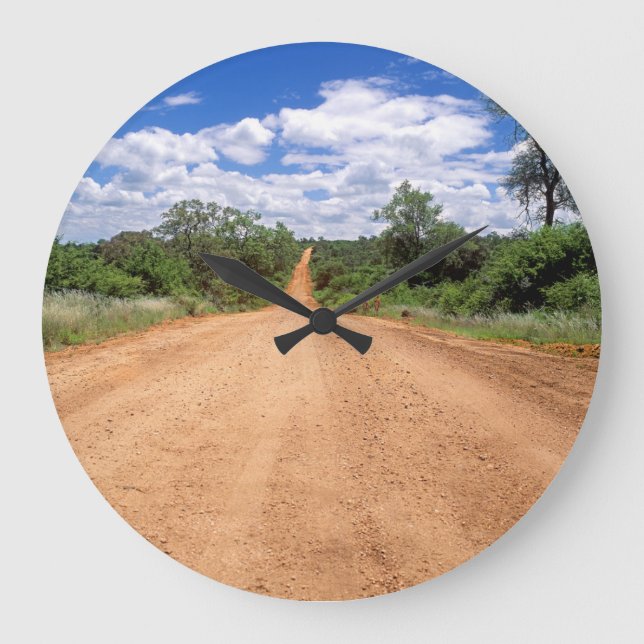 Dirt Road, Kruger National Park, Mpumalanga Large Clock (Front)