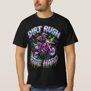 Dirt Rush Ride Hard Acid Drip T-Shirt