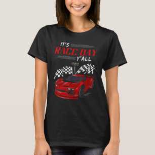 Dirt Track Car Racing It's Race Day Yall Motorspor T-Shirt