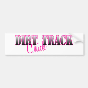 Dirt Track Chick Bumper Sticker