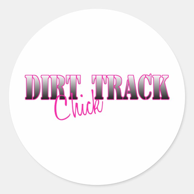 Dirt Track Chick Classic Round Sticker (Front)