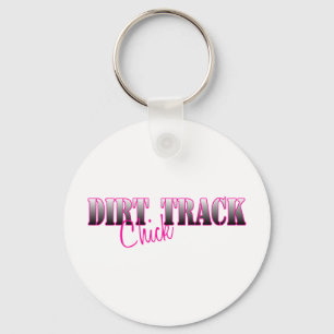 Dirt Track Chick Keychain
