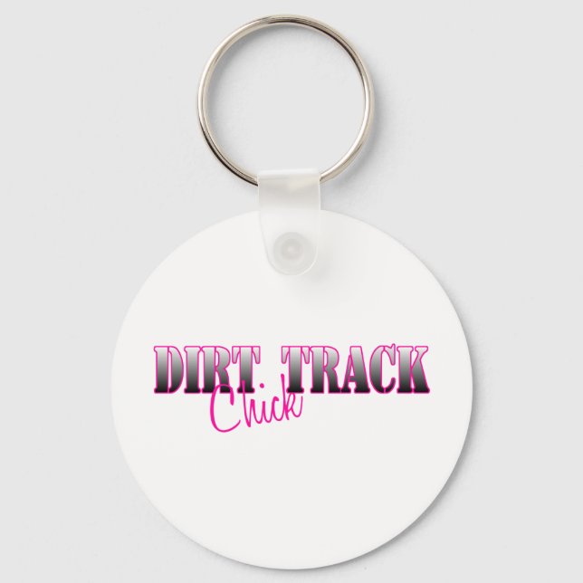 Dirt Track Chick Keychain (Front)