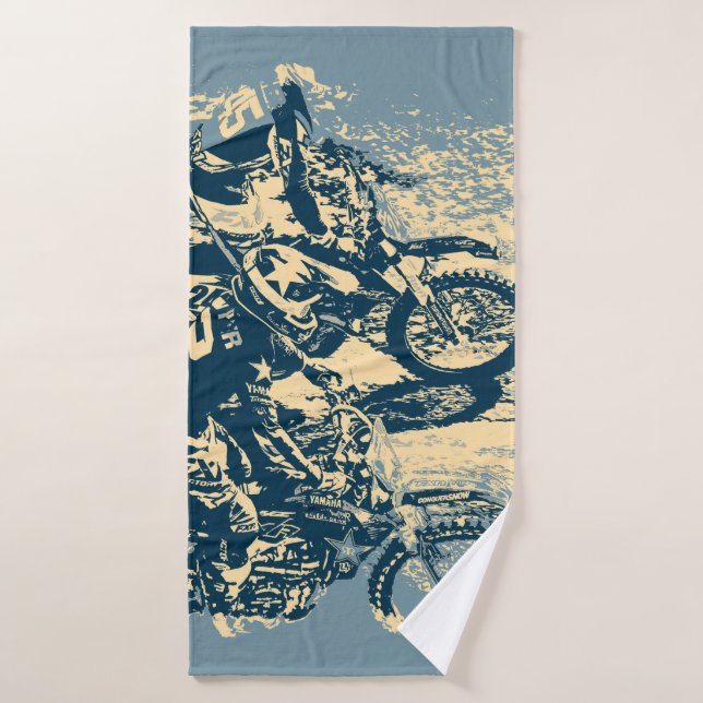 Dirt Track - Course Motocross (Serviette de bain)