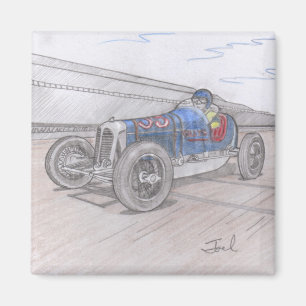 DIRT TRACK RACER magnet (square)