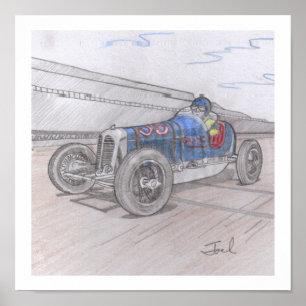 DIRT TRACK RACER print (11"x11")