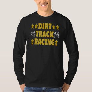 Dirt Track Racing Chequered Flag Trophy T-Shirt