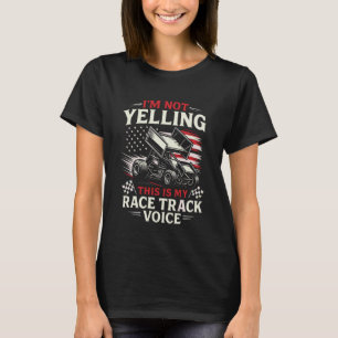 Dirt Track Racing Race Vintage Sprint Car Flag Pat T-Shirt