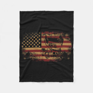 Dirt Track Racing Sprint Car Vintage Usa American Fleece Blanket