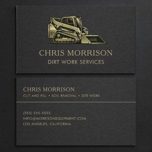 Dirt Work Contractor Services Business Card