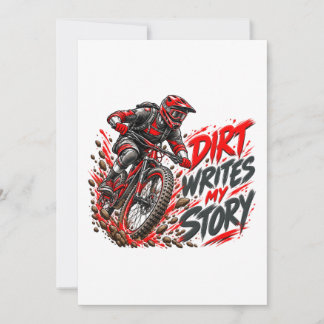 Dirt Writes My Story – Mountain Biking MTB Thank You Card