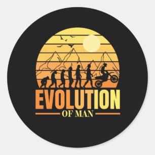 Dirtbike Evolution Braaap Gift For Birthday Classic Round Sticker