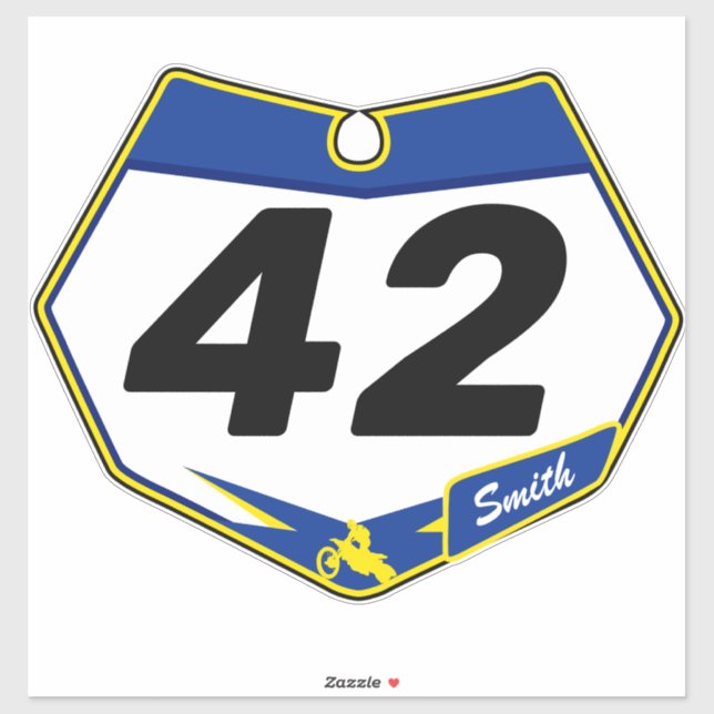 Dirtbike number plate sticker (Sheet)