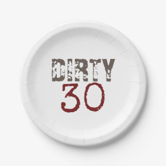 Dirty 30 30th Birthday Paper Plates
