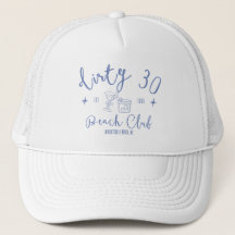 Dirty 30 Beach Club - Blue Text
