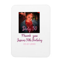 Dirty 30 Birthday add name pink add photo date