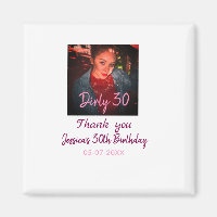 Dirty 30 Birthday add name pink add photo date