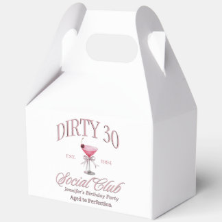 Dirty 30 Coquette Martini Social Club Birthday Favor Box