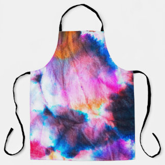 Dirty art. Bright red, lilac, pink, yellow colours Apron