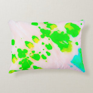 Dirty Art Graffiti. Abstract Decorative Sunny Ikat Accent Pillow