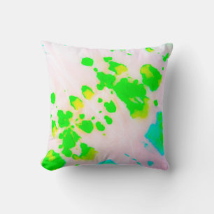 Dirty Art Graffiti. Abstract Decorative Sunny Ikat Throw Pillow