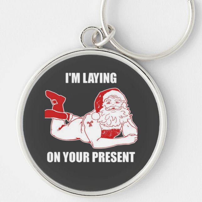 Dirty Bad Naughty Santa  Keychain (Front)