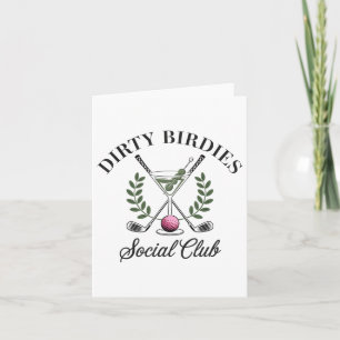 Dirty Birdies Social Club Golfing & Drinking F Card