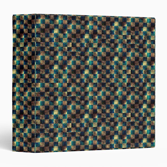 Dirty chess and scratched effect, yellow and blue binder (Front/Spine)