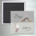 Dirty Clean Dishwasher Magnet Bunny Rabbit Tail<br><div class="desc">This design was created though digital art. It may be personalized in the area provide or customizing by choosing the click to customize further option and changing the name, initials or words. You may also change the text colour and style or delete the text for an image only design. Contact...</div>