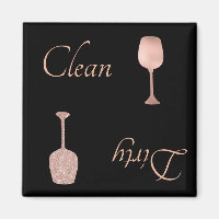 Dirty Clean Dishwasher Rose Gold Foil Glitter