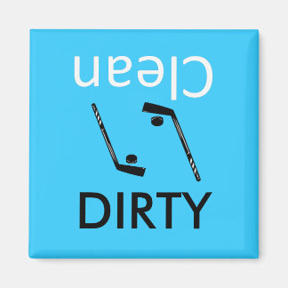 Dirty-Clean hockey Dishwasher Magnets