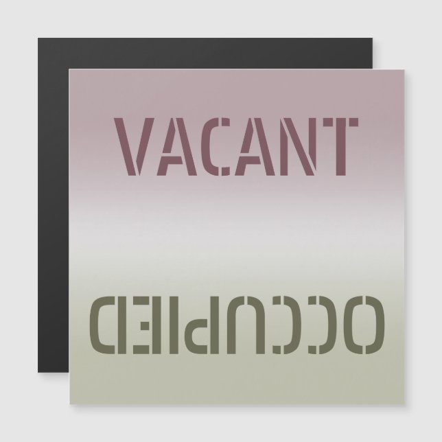 Dirty Clean Vacant Occupied Magnetic Card (Front/Back)