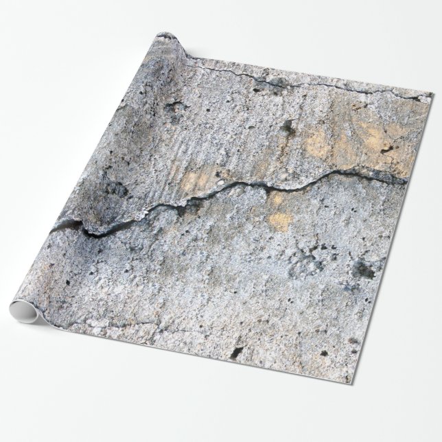 Dirty & Cracked Concrete Wrapping Paper (Unrolled)