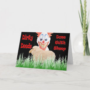 Dirty Deeds Done with Sheep Card
