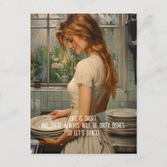 Dirty Dishes Postcard (Front)