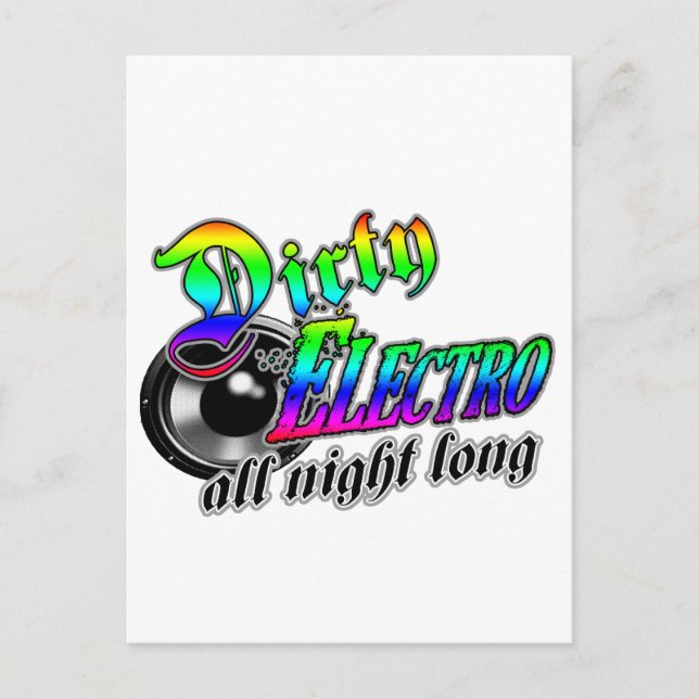 DIRTY ELECTRO All Night Long DJ Postcard (Front)