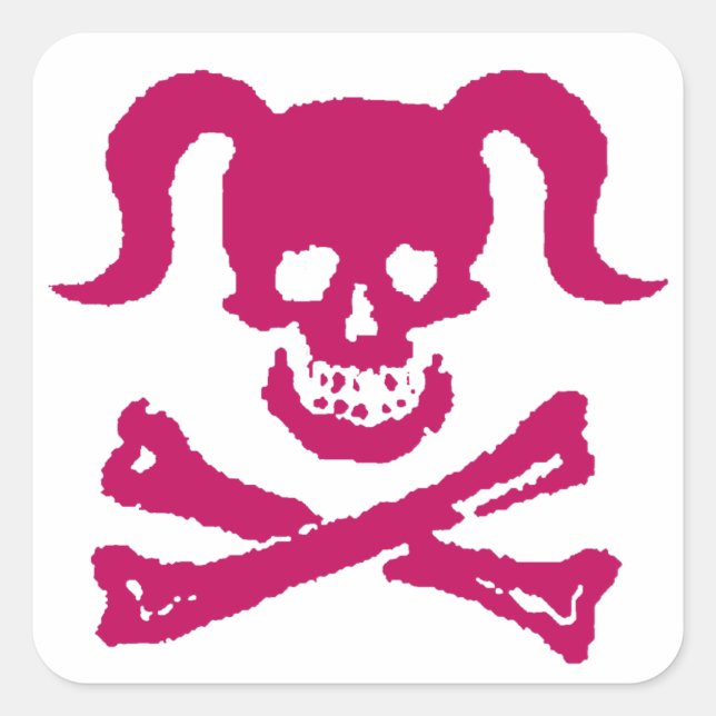 Dirty Girly Square Sticker (Front)