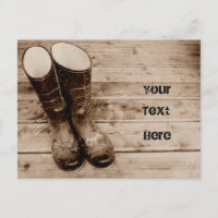 Dirty Gumboots on the Porch