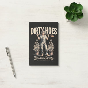 Dirty Hoes Garden Society Funny Gardener Post-it Notes