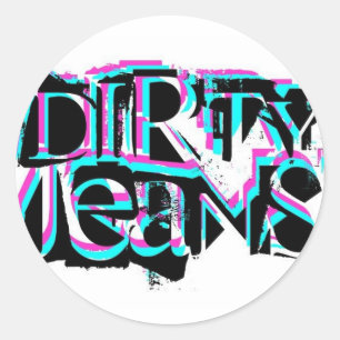 DIRTY JEANS logo stickers
