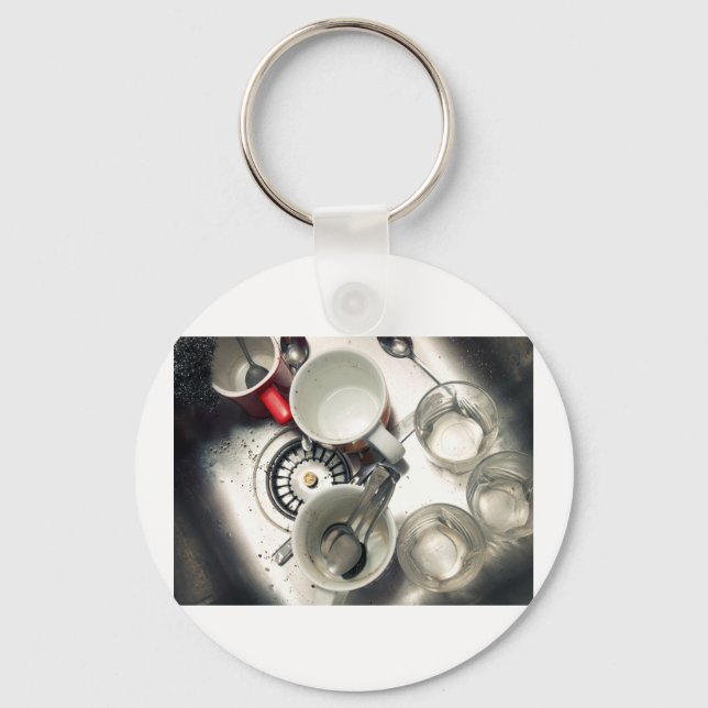 Dirty kitchen sink keychain (Front)