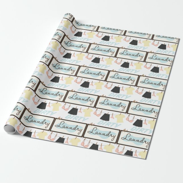 Dirty Laundry Wrapping Paper (Unrolled)