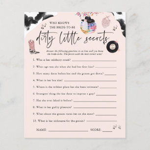 Dirty Little Secrets   Disco Cowgirl Bachelorette