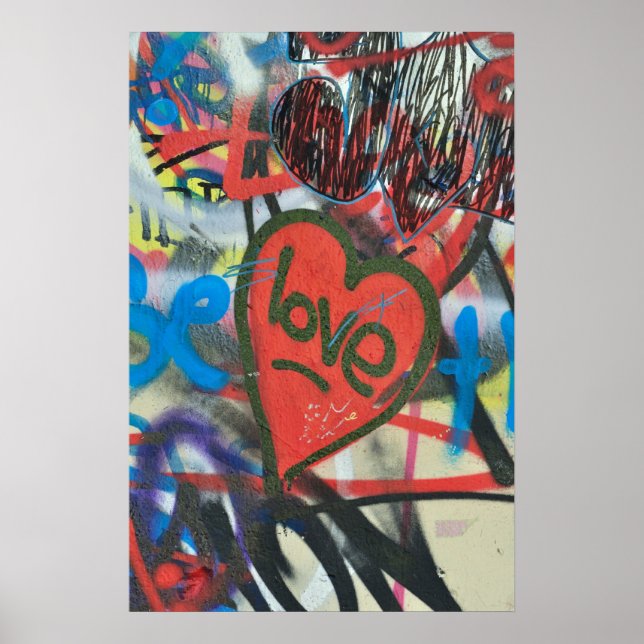 Dirty love heart of the city graffiti poster (Front)
