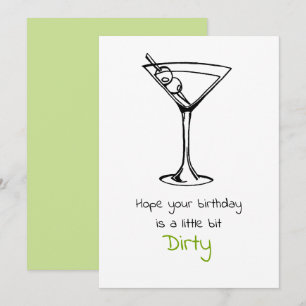 Dirty Martini 30 Birthday  Card