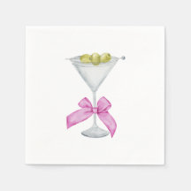 Dirty Martini Cocktail Napkins