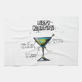 Dirty Martini Cocktail Recipe Kitchen Towel
